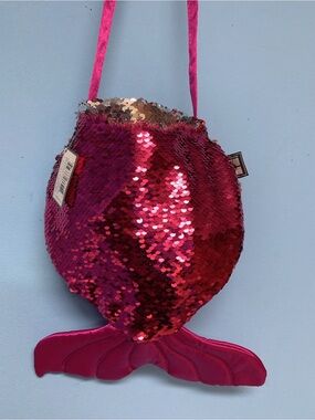 Pink sequin mermaid bag